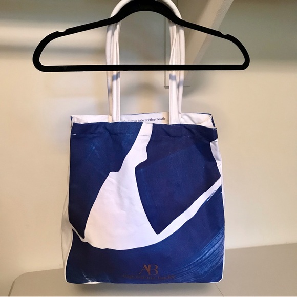Augustinus Bader x Tiffany Bouelle tote shoulder bag blue white - Picture 1 of 9